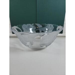 Studio Nova Wild Lilly Pattern Glass Bowl Collectible Serving Dish